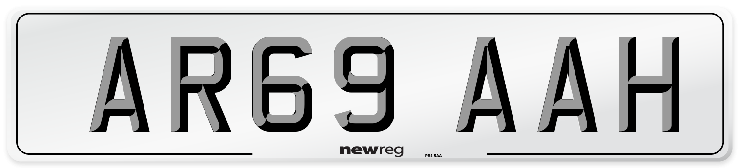 AR69 AAH Number Plate from New Reg